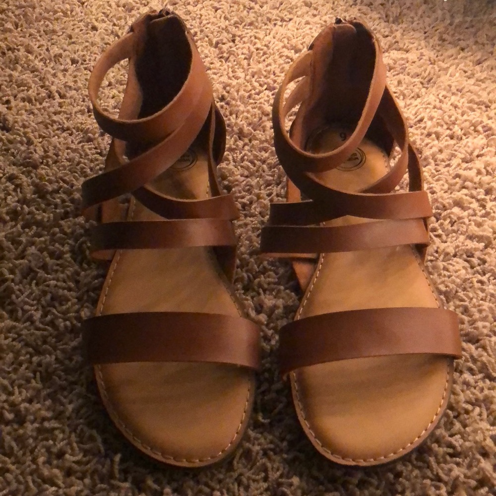 Brown strap sandals